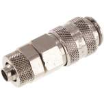 Kupplungsdose (NW5) 8x6mm Schlauch, Messing vernickelt