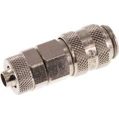 Kupplungsdose (NW5) 8x6mm Schlauch, Messing vernickelt