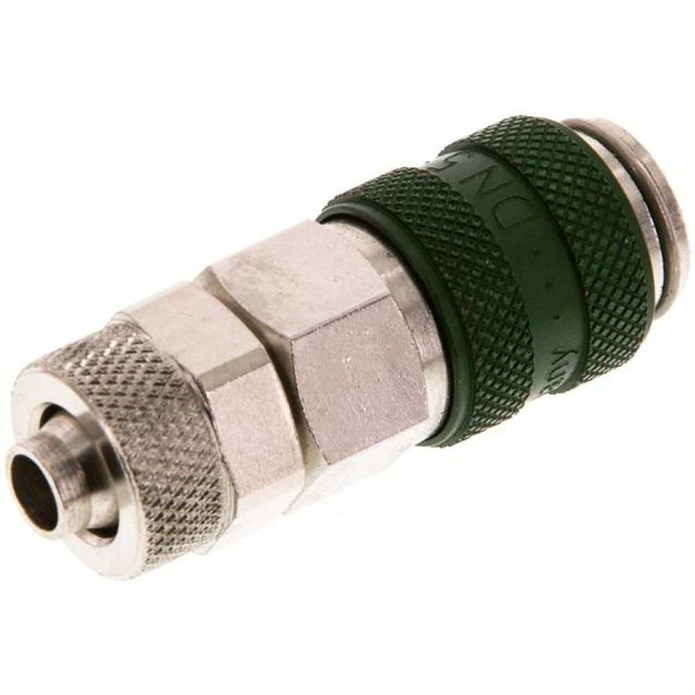 Kupplungsdose (NW5) 8x6mm Schlauch, Messing vernickelt