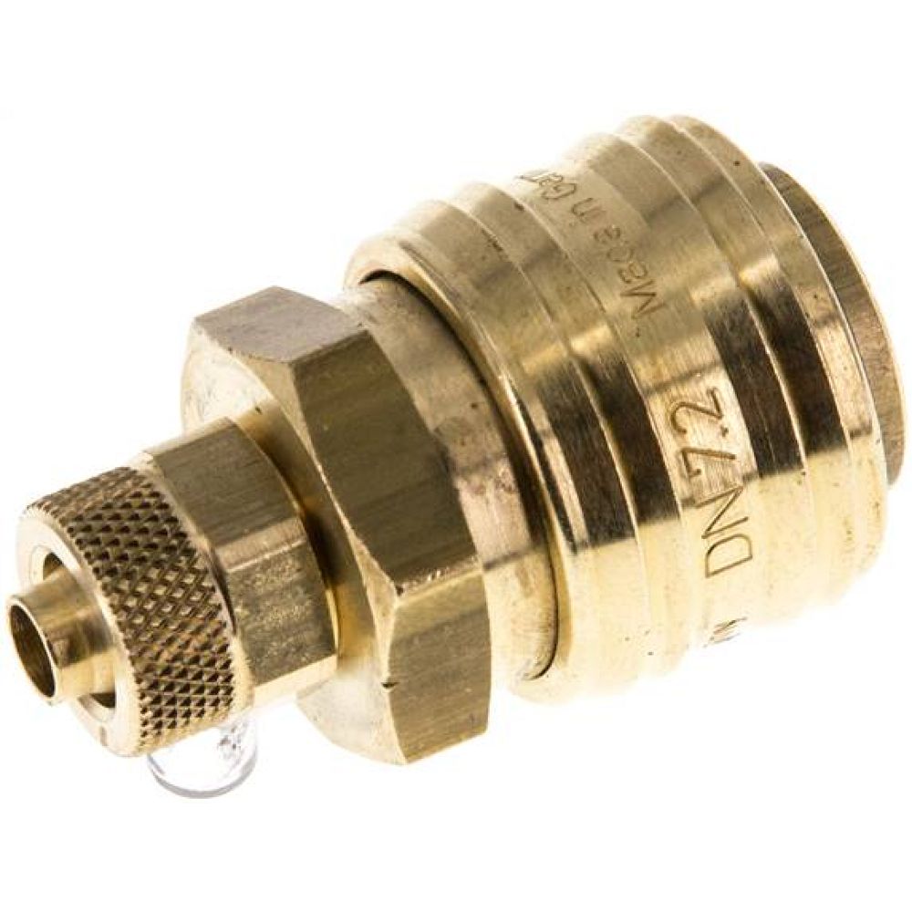 Kupplungsdose (NW7,2) 8x6mm Schlauch, Messing