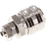 Kupplungsdose (NW7,2) 8x6mm Schlauch, Messing vernickelt