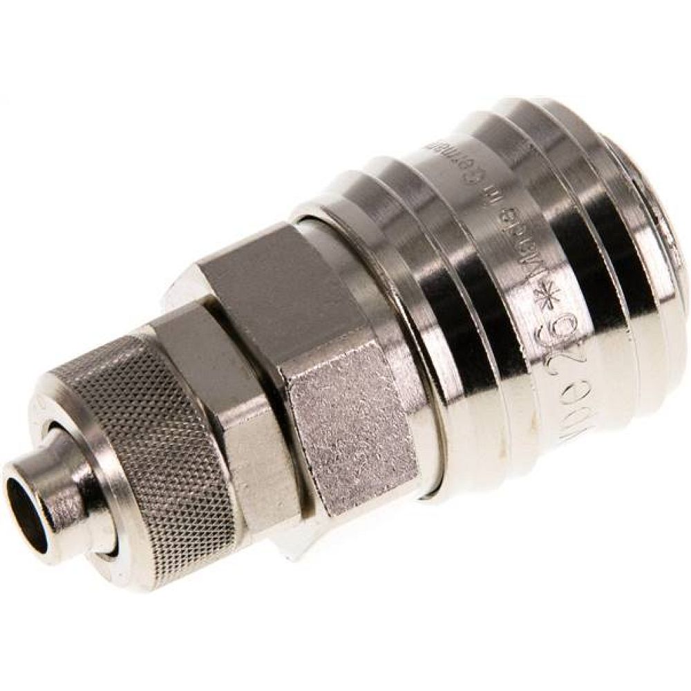 Parker KDK 8 NW7 MSV BA. Kupplungsdose (NW7,2) 10x8mm Schlauch, Messing vernickelt