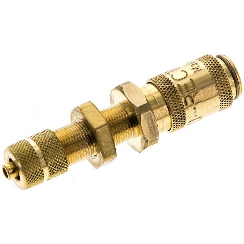 Schott-Kupplungsdose (NW2,7) 4,3x3mm Schlauch, Messing