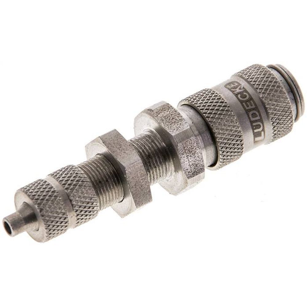 Schott-Kupplungsdose (NW2,7) 4,3x3mm Schlauch, Edelstahl