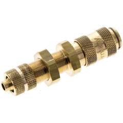 Schott-Kupplungsdose (NW2,7) 6x4mm Schlauch, Messing