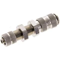 Schott-Kupplungsdose (NW2,7) 6x4mm Schlauch, Messing vernickelt