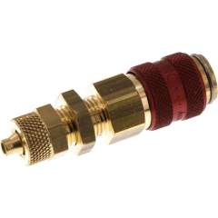 Schott-Kupplungsdose (NW5) 6x4mm Schlauch, Messing