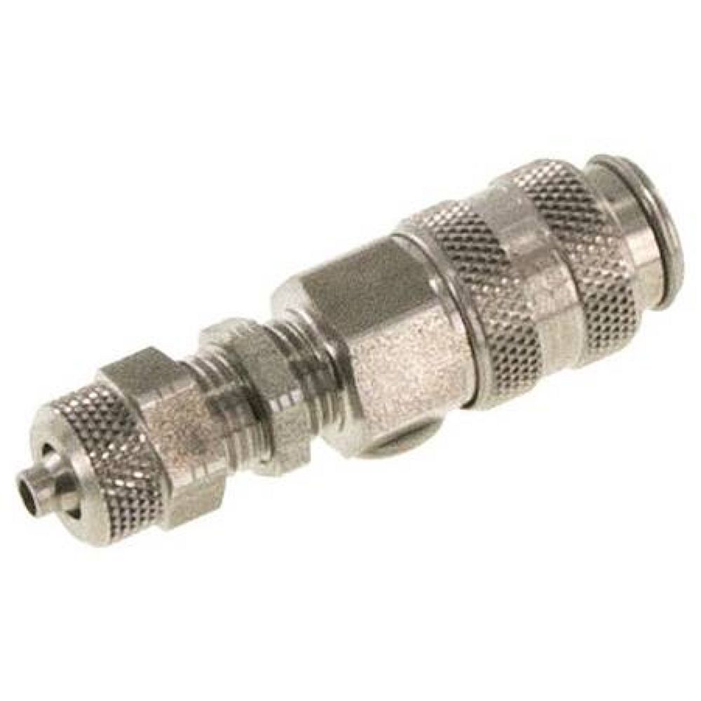 Parker KDKS 4 NW5 ES BA. Schott-Kupplungsdose (NW5) 6x4mm Schlauch, Edelstahl