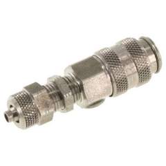 Parker KDKS 4 NW5 ES BA. Schott-Kupplungsdose (NW5) 6x4mm Schlauch, Edelstahl