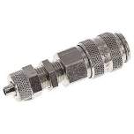 Schott-Kupplungsdose (NW5) 6x4mm Schlauch, Messing vernickelt