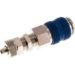 Schott-Kupplungsdose (NW5) 6x4mm Schlauch, Messing vernickelt