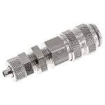 Schott-Kupplungsdose (NW5) 6x4mm Schlauch, Messing vernickelt