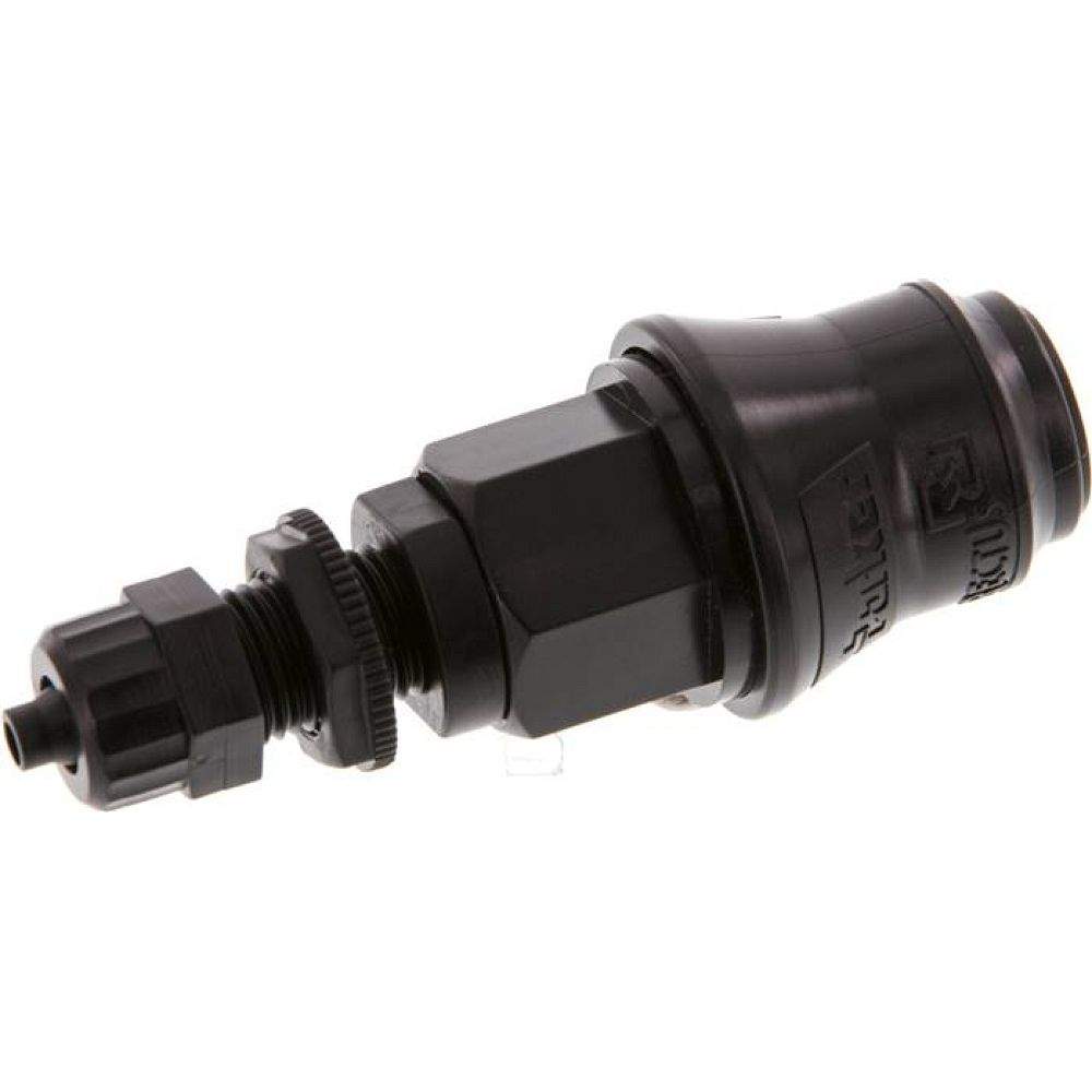 Parker KDKS 4 NW5 PO. Schott-Kupplungsdose (NW5) 6x4mm Schlauch, POM