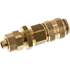 Schott-Kupplungsdose (NW5) 8x6mm Schlauch, Messing