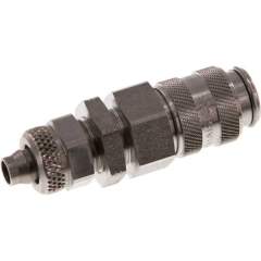 Parker KDKS 6 NW5 ES. Schott-Kupplungsdose (NW5) 8x6mm Schlauch, Edelstahl