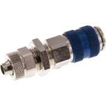 Schott-Kupplungsdose (NW5) 8x6mm Schlauch, Messing vernickelt