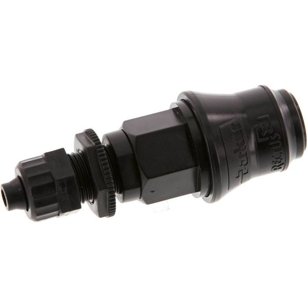 Parker KDKS 6 NW5 PO. Schott-Kupplungsdose (NW5) 8x6mm Schlauch, POM