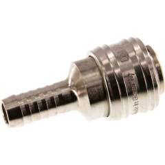 Kupplungsdose (NW7,2) 10mm Schlauch, Messing vernickelt