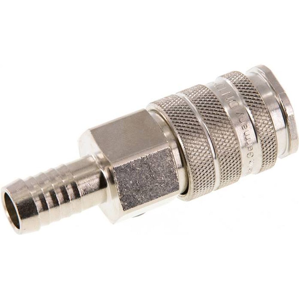 Kupplungsdose (NW10) 13 (1/2")mm Schlauch, Messing vernickelt