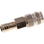 Kupplungsdose (NW7,2) 13 (1/2")mm Schlauch, Stahl gehärtet, vernickelt / Messing vernickelt