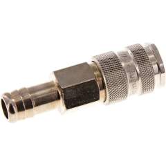 Kupplungsdose (NW7,2) 13 (1/2")mm Schlauch, Stahl gehärtet, vernickelt / Messing vernickelt