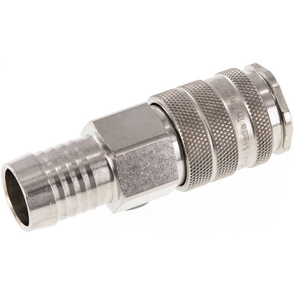 Kupplungsdose (NW10) 19 (3/4")mm Schlauch, Messing vernickelt