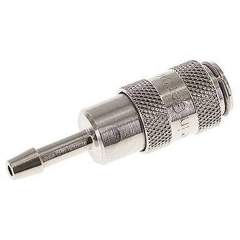 Kupplungsdose (NW2,7) 3mm Schlauch, Messing vernickelt