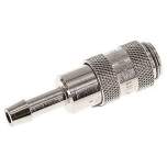 Kupplungsdose (NW2,7) 4mm Schlauch, Messing vernickelt