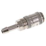 Kupplungsdose (NW2,7) 4mm Schlauch, Messing vernickelt