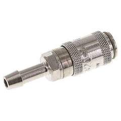 Kupplungsdose (NW2,7) 4mm Schlauch, Messing vernickelt