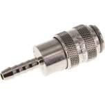 Kupplungsdose (NW5) 4mm Schlauch, Messing vernickelt