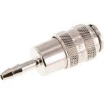 Kupplungsdose (NW5) 4mm Schlauch, Messing vernickelt