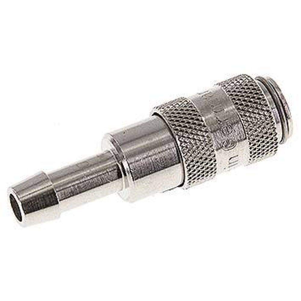 Kupplungsdose (NW2,7) 5mm Schlauch, Messing vernickelt