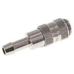 Kupplungsdose (NW2,7) 5mm Schlauch, Messing vernickelt