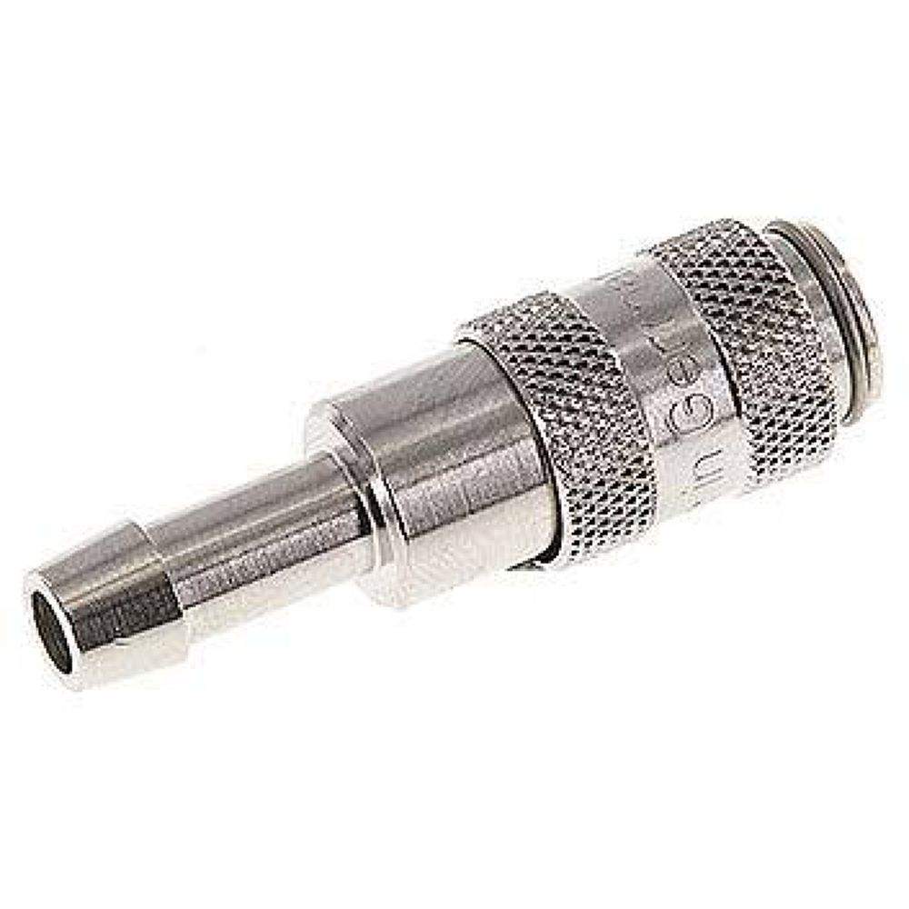 Kupplungsdose (NW2,7) 5mm Schlauch, Messing vernickelt