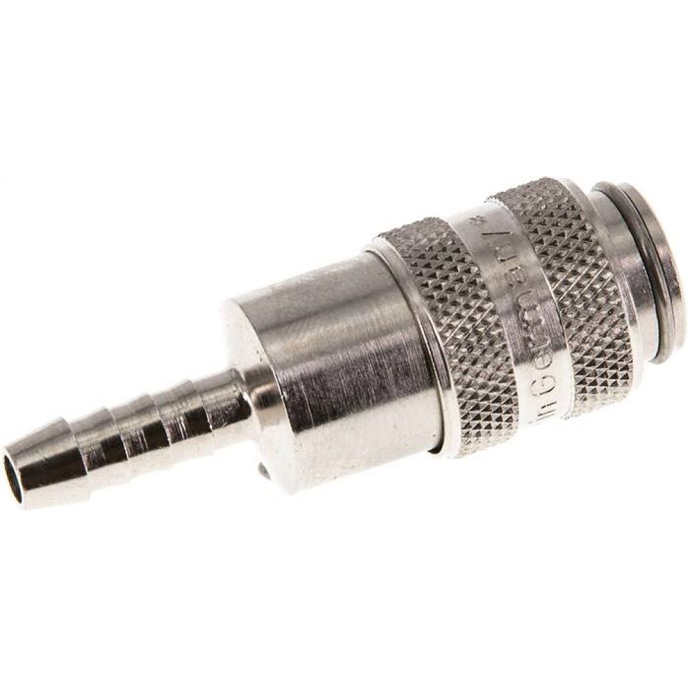 Kupplungsdose (NW5) 5mm Schlauch, Messing vernickelt