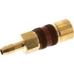 Kupplungsdose (NW5) 6 (1/4")mm Schlauch, braun, Dreieck 9,5 mm