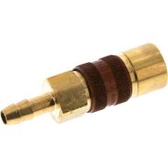 Kupplungsdose (NW5) 6 (1/4")mm Schlauch, braun, Dreieck 9,5 mm