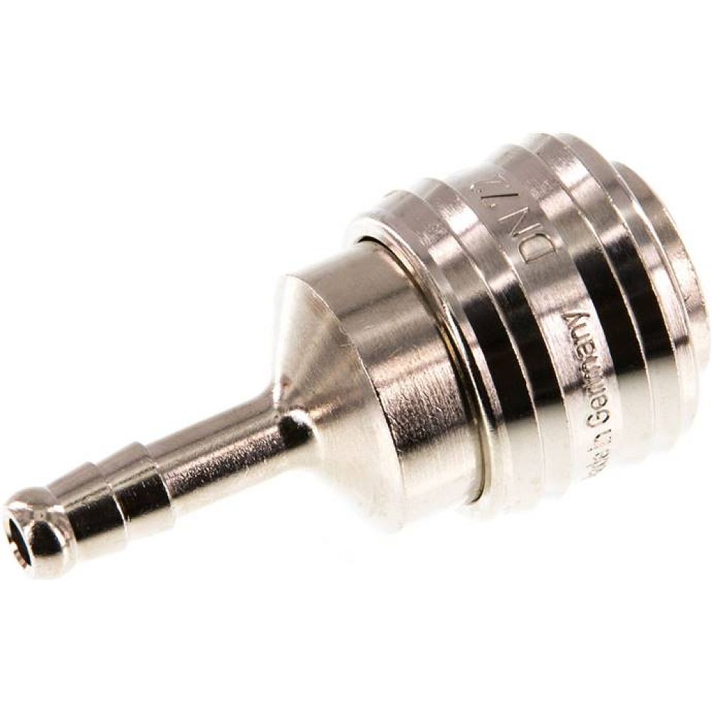 Kupplungsdose (NW7,2) 6 (1/4")mm Schlauch, Messing vernickelt