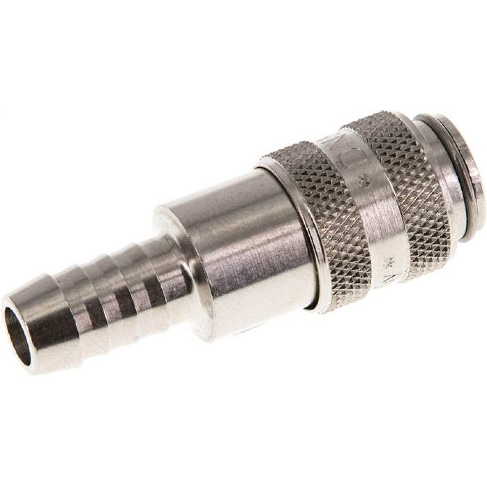 Kupplungsdose (NW5) 8 (5/16")mm Schlauch, Messing vernickelt