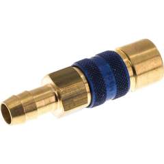 Kupplungsdose (NW5) 9 (3/8")mm Schlauch, blau, Sechseck SW10