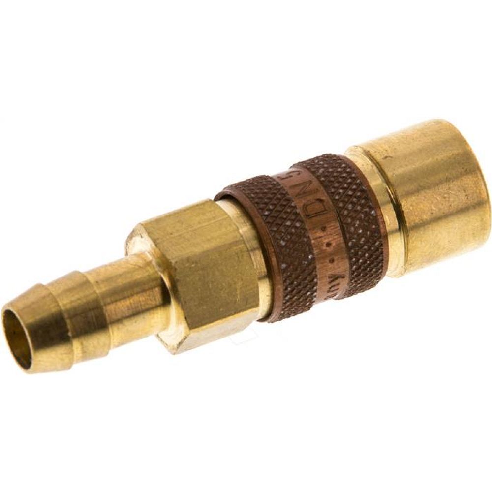 Kupplungsdose (NW5) 9 (3/8")mm Schlauch, braun, Dreieck 9,5 mm