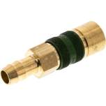 Kupplungsdose (NW5) 9 (3/8")mm Schlauch, grün, Kreis Ø 10,5 mm