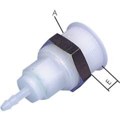 Parker KDSAK 4 NW5 PV. Abreißkupplungsdose (NW5) 4mm Schlauch, PVDF