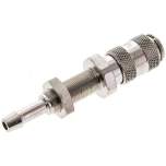 Schott-Kupplungsdose (NW2,7) 4mm Schlauch, Messing vernickelt