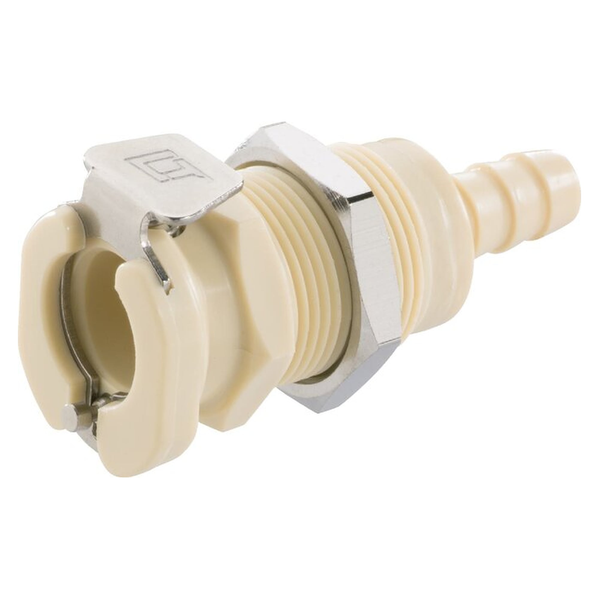 Schott-Kupplungsdose (LC) mit Schlauchtülle, Polypropylen (beige)