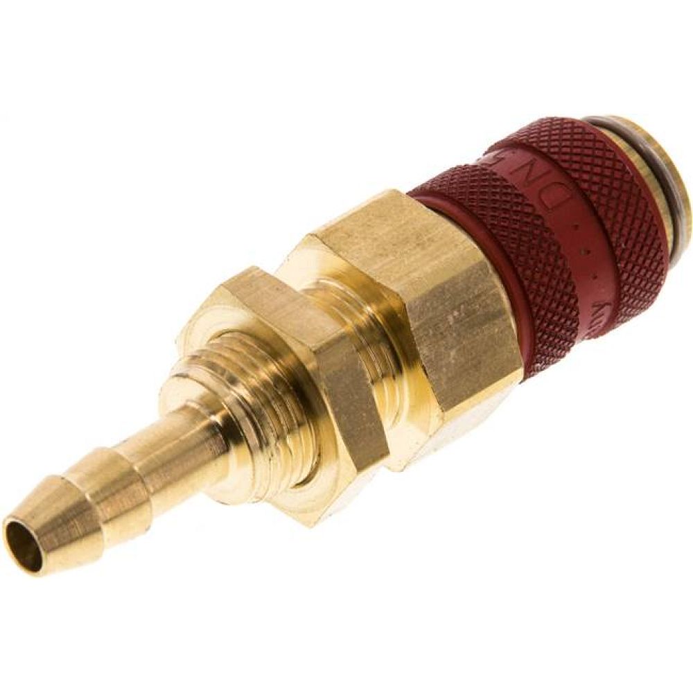 Schott-Kupplungsdose (NW5) 6 (1/4")mm Schlauch, Messing