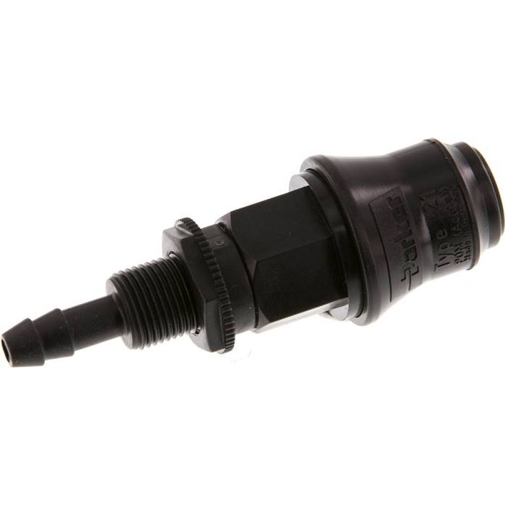 Parker KDSS 6 NW5 PO. Schott-Kupplungsdose (NW5) 6 (1/4")mm Schlauch, POM