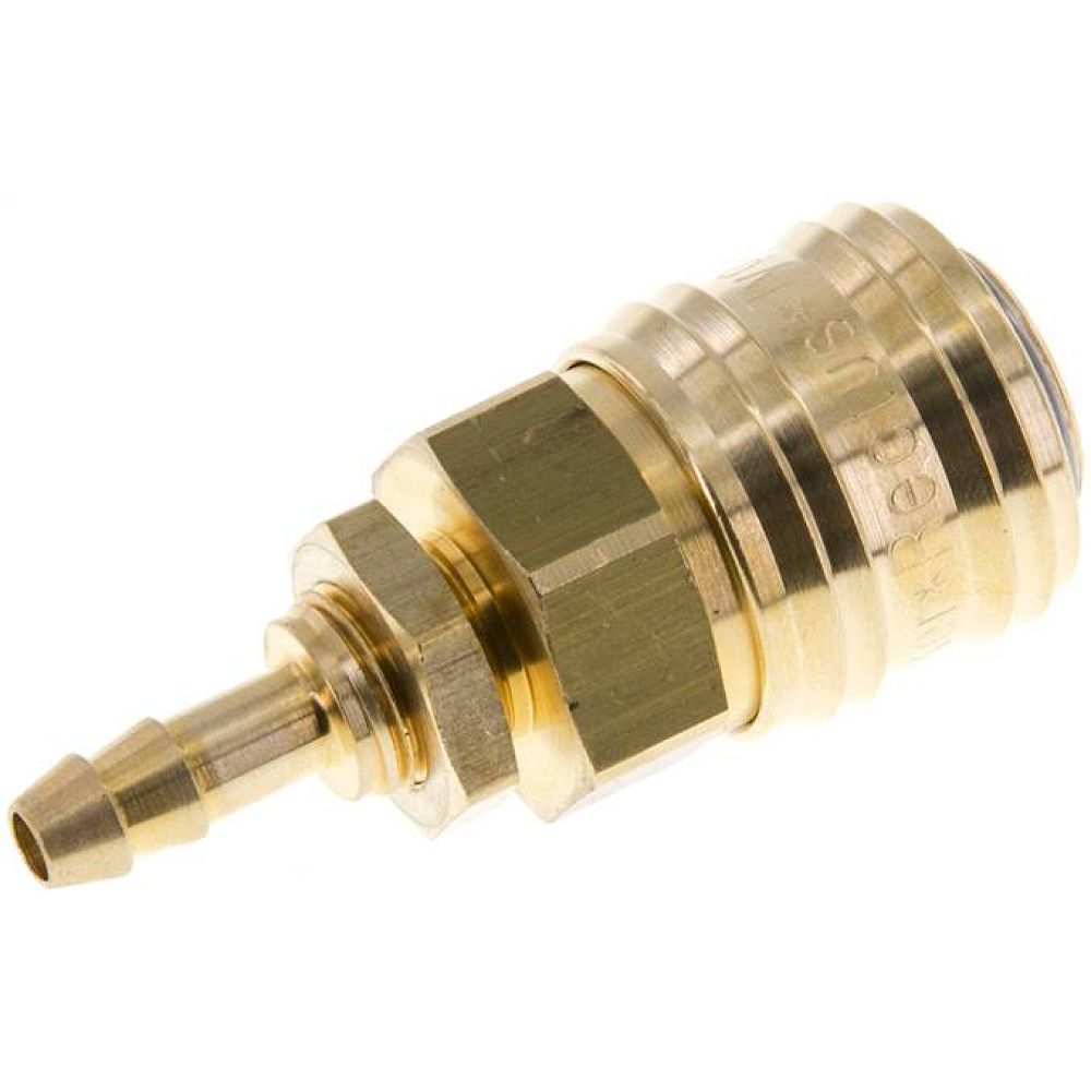 Schott-Kupplungsdose (NW7,2) 6 (1/4")mm Schlauch, Messing