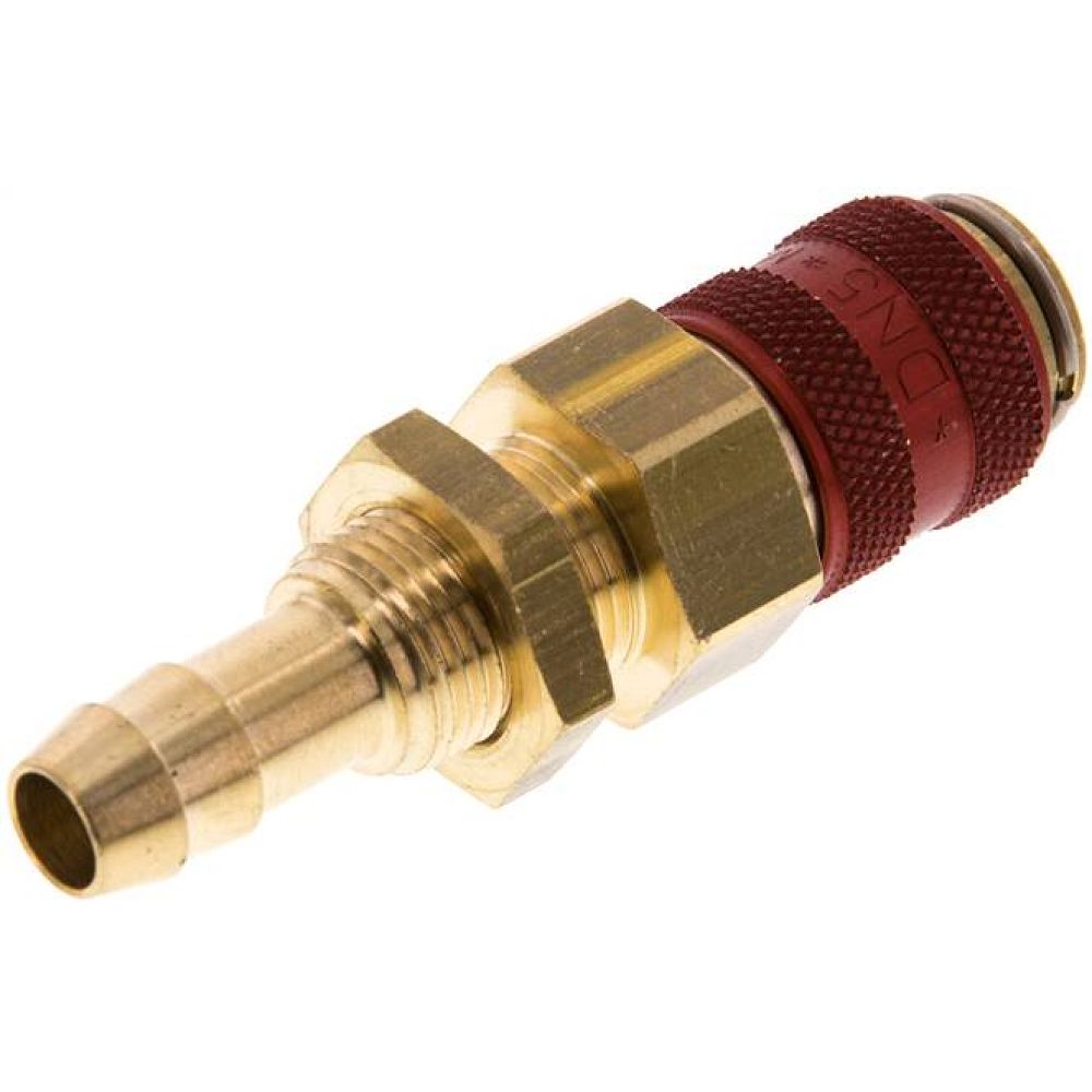 Schott-Kupplungsdose (NW5) 8 (5/16")mm Schlauch, Messing